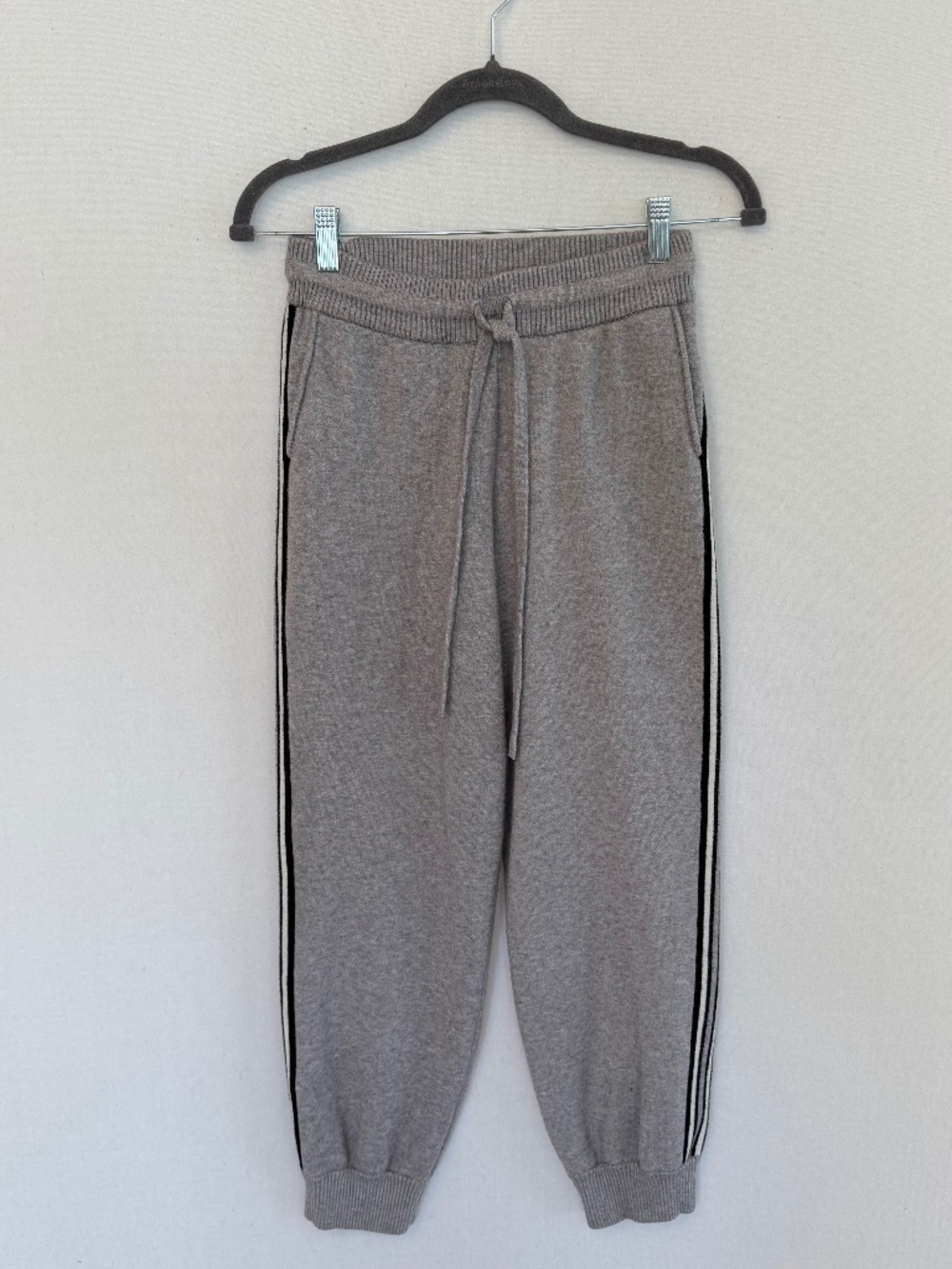 MONROW Women’s Small Gray Supersoft Knit Track Cuffed Jogger
